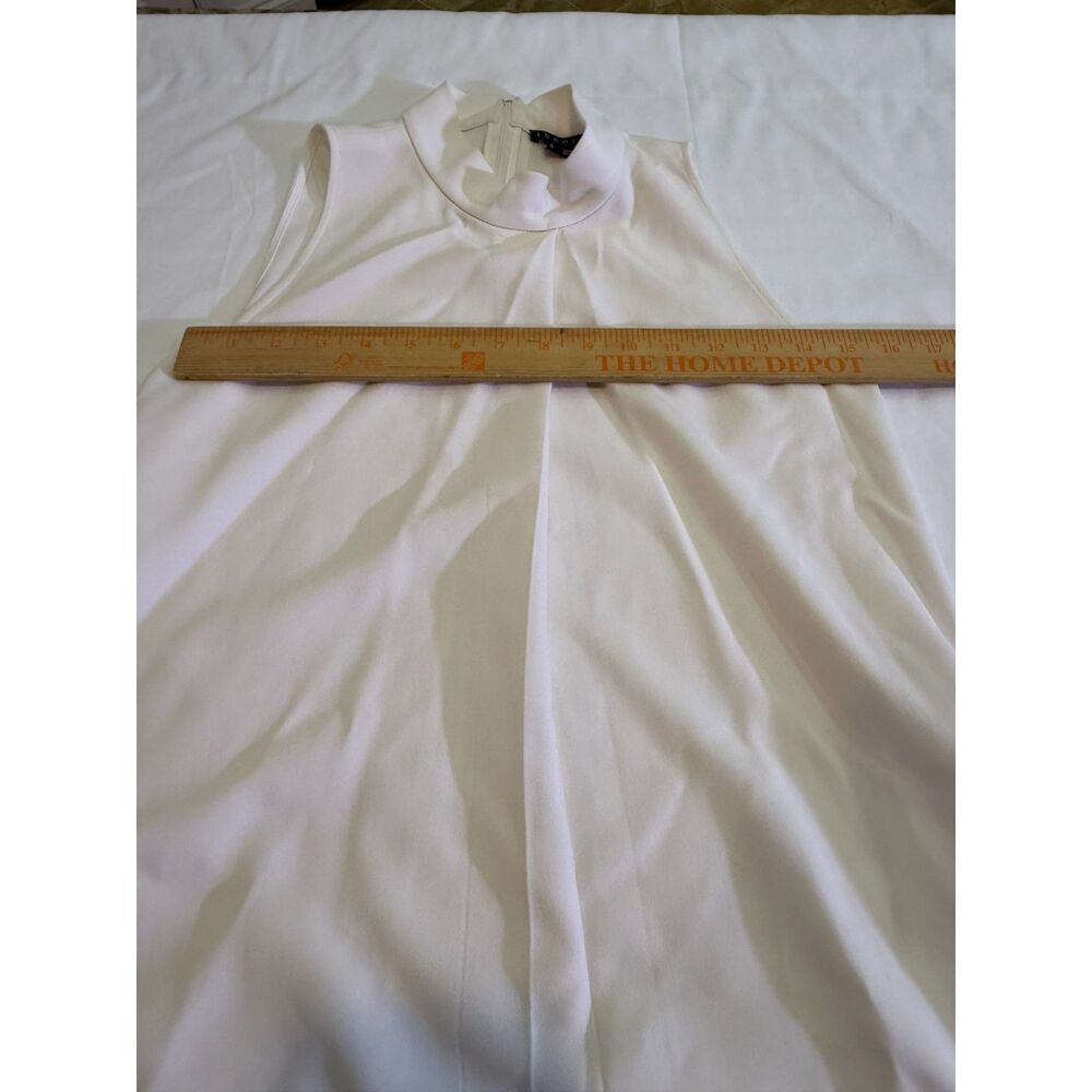 Theory Ivory Sleeveless Tunic Top Size Small Mock Neck - Picture 8 of 9